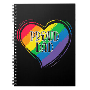 Rainbow Heft Flag Proud Vater LGBT Gay Pride Monat Notizblock