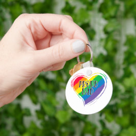 Rainbow Heft Flag Proud Vater LGBT Gay Pride Monat Schlüsselanhänger