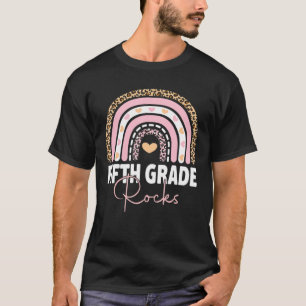 Rainbow Hello Fifth Grade Rocks Team 5th Grade S T-Shirt