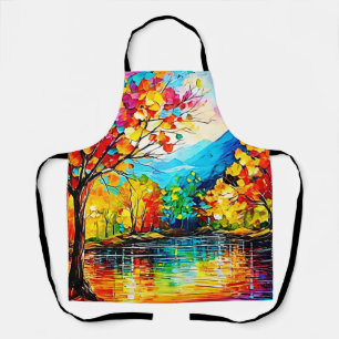 Rainbow Herbst Kunst, Dichtung und Musik Schürze