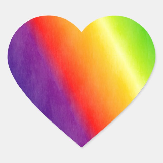 Rainbow Herz-Aufkleber (Vorderseite)