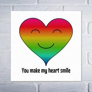 Rainbow-Herz Farbe Poster
