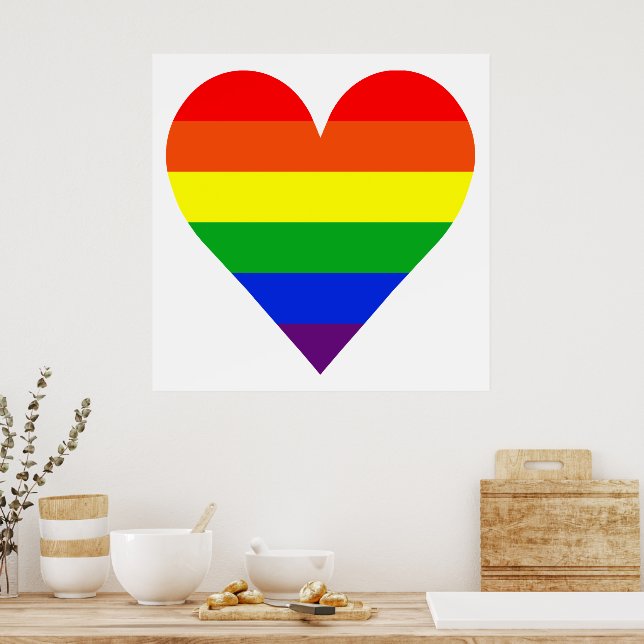 Rainbow-Herz Poster (Küche)