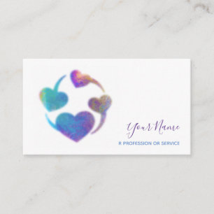 Rainbow-Herzen Psychische Gesundheit gecoacht auf  Visitenkarte