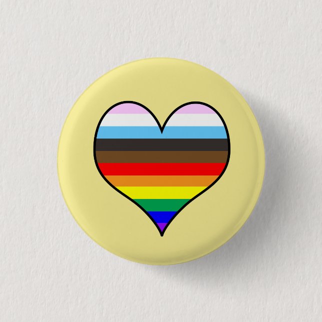 Rainbow-Herztaste Button (Vorderseite)