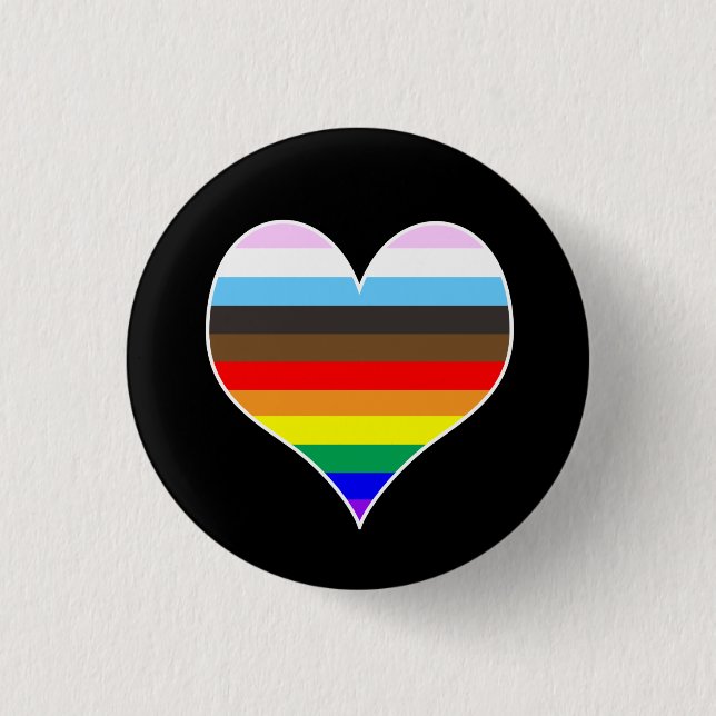 Rainbow-Herztaste Button (Vorderseite)