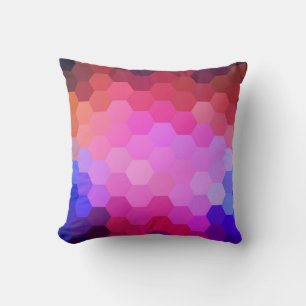 Rainbow Hexagon Zickzack Muster #2 Kissen