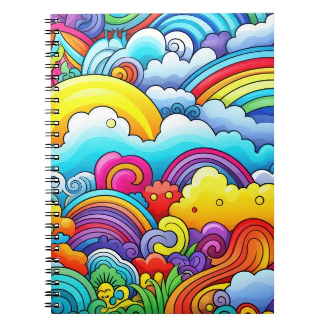 Rainbow-Hintergründe Notizblock (Vorderseite)
