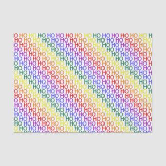 Rainbow Ho Ho Ho Muster Gewebe Papier