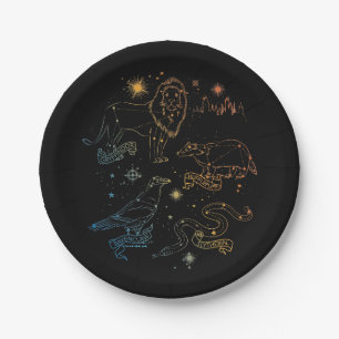 Rainbow HOGWARTS™ Häuser Konstellationen Pappteller
