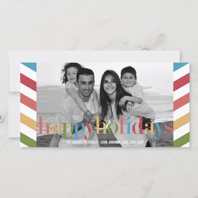 RAINBOW Holiday Foto Card Feiertagskarte (Vorderseite)