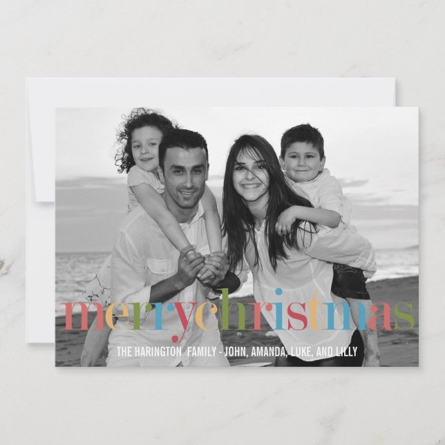RAINBOW Holiday Foto Cards Feiertagskarte (Vorderseite)