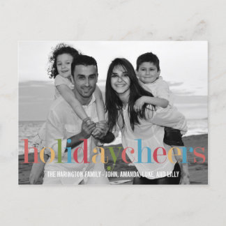 RAINBOW Holiday Foto Cards Postcard Feiertagspostkarte
