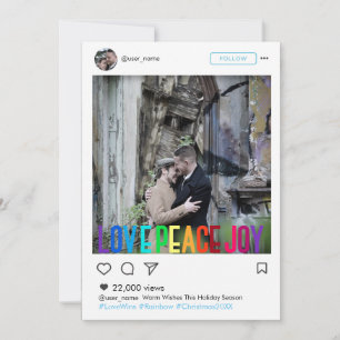 Rainbow Holiday Insta Frame Carte photo