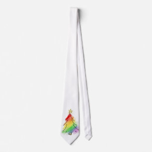 Rainbow Holiday Tree Krawatte