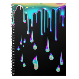 Rainbow-holografischer Tropfen Notizblock