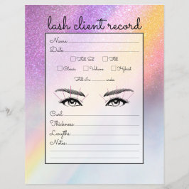 Rainbow Holograph Glitzer Ombre Lash Client Record