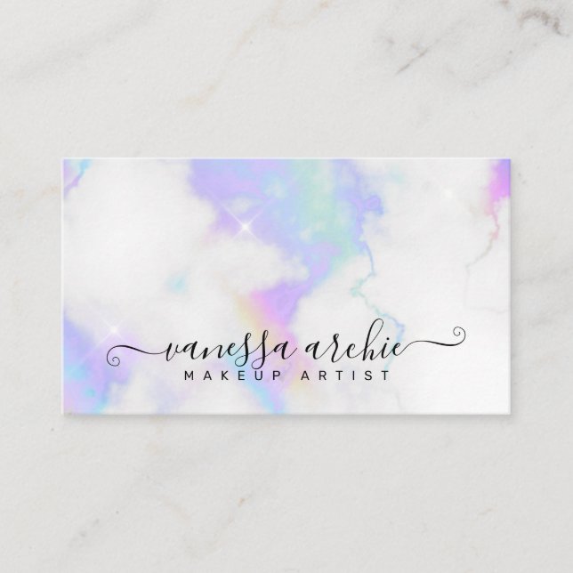 Rainbow Holographic Beauty Service  Visitenkarte (Vorderseite)