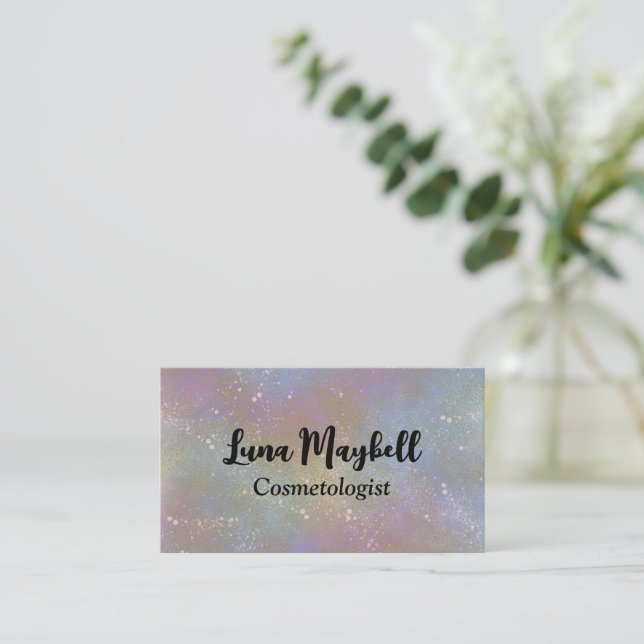 Rainbow Holographic Business Card Visitenkarte (Stehend Vorderseite)