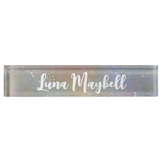 Rainbow Holographic Name Tag Namensplakette (Vorderseite)
