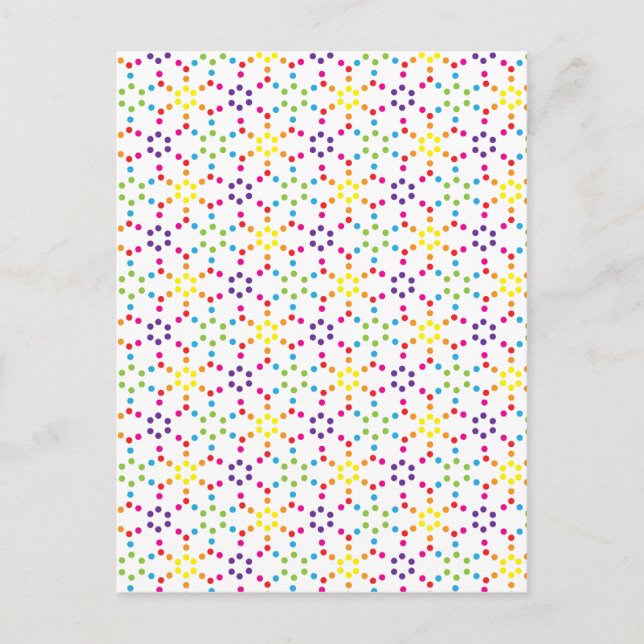 Rainbow Honeycomb Postkarte (Vorderseite)