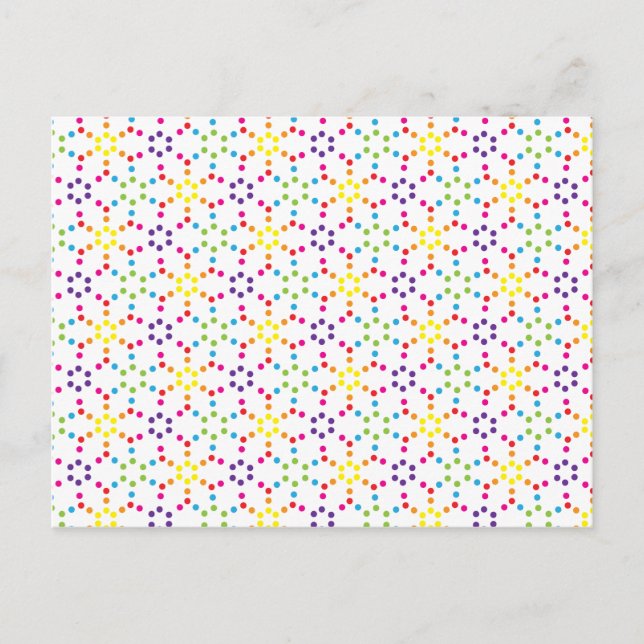Rainbow Honeycomb Postkarte (Vorderseite)