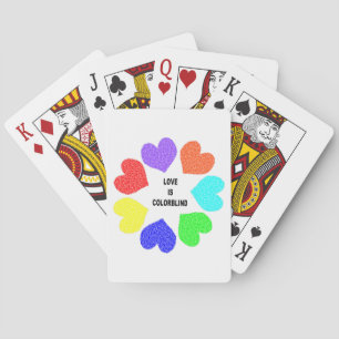 Rainbow-Hörer der interrassischen Liebe Spielkarte