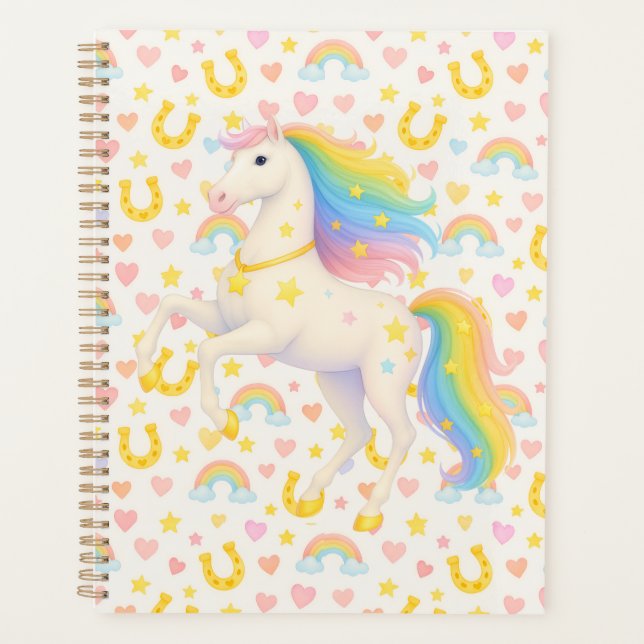 Rainbow Horses Planner for Kids — Cooper & Cody, C Planer (Vorderseite)
