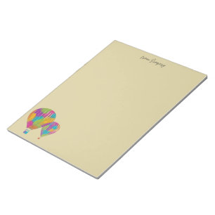 Rainbow Hot Air Balloons Schreibpapier Notizblock