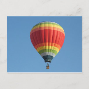 Rainbow hot air baloon postkarte