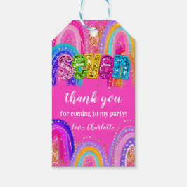 Rainbow Hot Pink Party Geschenkanhänger