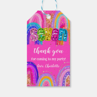 Rainbow Hot Pink Party Geschenkanhänger