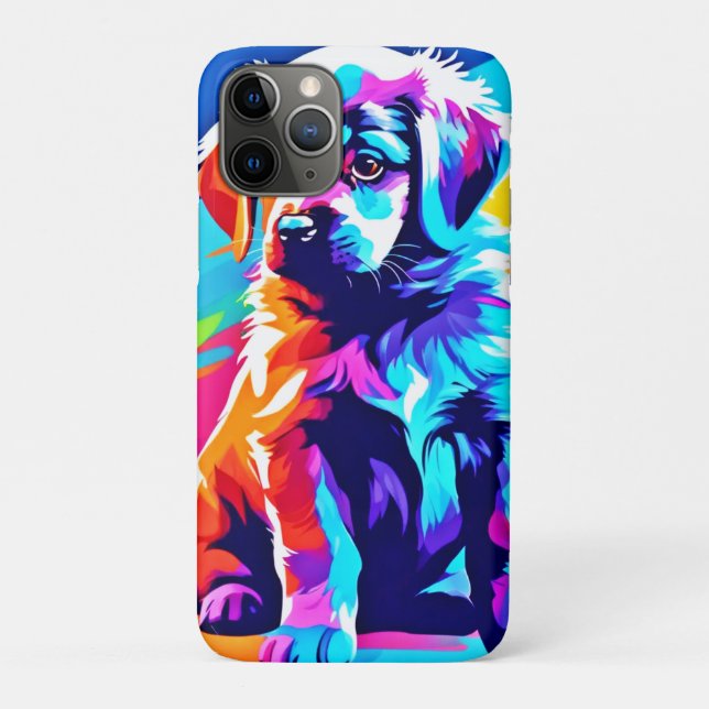 Rainbow Hued Dog Art Case-Mate iPhone Hülle (Rückseite)