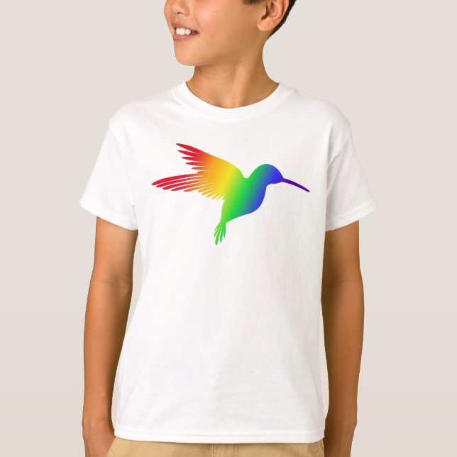 Rainbow Hummingbird Boys' T-Shirt (Vorderseite)