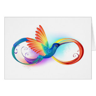 Rainbow Hummingbird mit dem Symbol Unendlichkeit