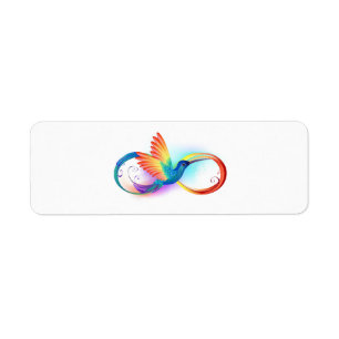 Rainbow Hummingbird mit dem Symbol Unendlichkeit