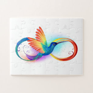 Rainbow Hummingbird mit dem Symbol Unendlichkeit
