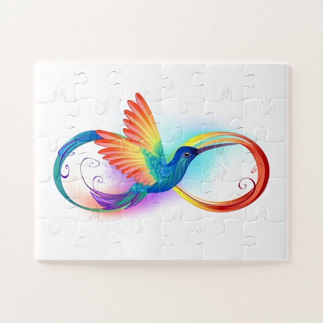 Rainbow Hummingbird mit dem Symbol Unendlichkeit (Horizontal)