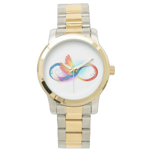 Rainbow Hummingbird mit dem Symbol Unendlichkeit Armbanduhr
