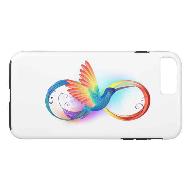 Rainbow Hummingbird mit dem Symbol Unendlichkeit Case-Mate iPhone Hülle (Rückseite (Horizontal))