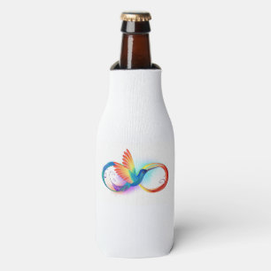 Rainbow Hummingbird mit dem Symbol Unendlichkeit Flaschenkühler