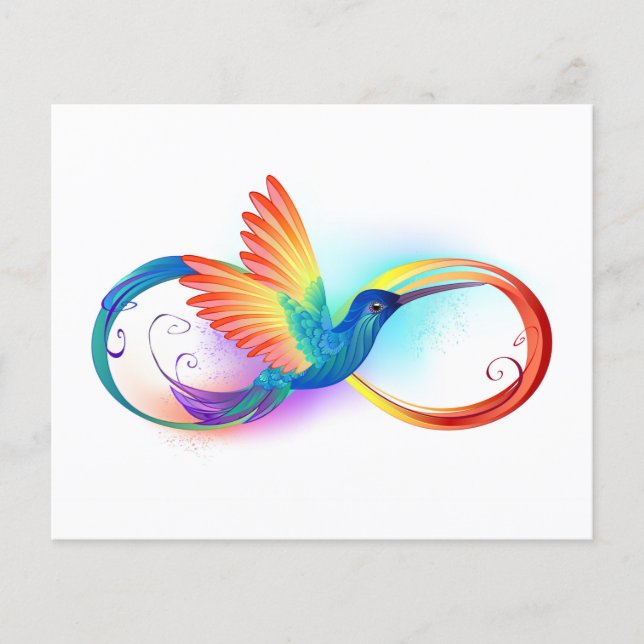 Rainbow Hummingbird mit dem Symbol Unendlichkeit Flyer (Vorne)