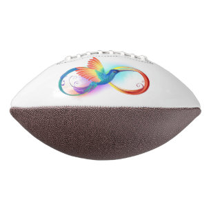Rainbow Hummingbird mit dem Symbol Unendlichkeit Football