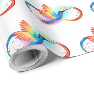 Rainbow Hummingbird mit dem Symbol Unendlichkeit Geschenkpapier