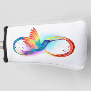 Rainbow Hummingbird mit dem Symbol Unendlichkeit Golf Headcover