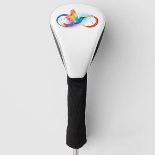 Rainbow Hummingbird mit dem Symbol Unendlichkeit Golf Headcover