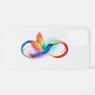 Rainbow Hummingbird mit dem Symbol Unendlichkeit iPhone 12 Pro Hülle