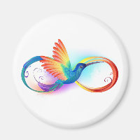 Rainbow Hummingbird mit dem Symbol Unendlichkeit