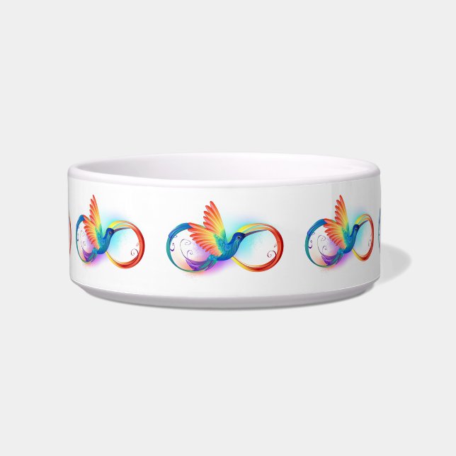 Rainbow Hummingbird mit dem Symbol Unendlichkeit Napf (Vorderseite)