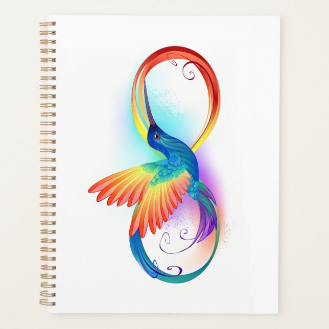 Rainbow Hummingbird mit dem Symbol Unendlichkeit Planer (Vorderseite)